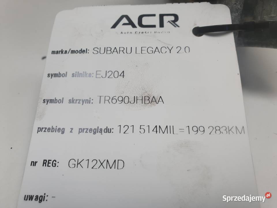 SPRĘŻARKA KLIMATYZACJI Subaru Legacy IV 20 B osobowe Motoryzacja Chełm