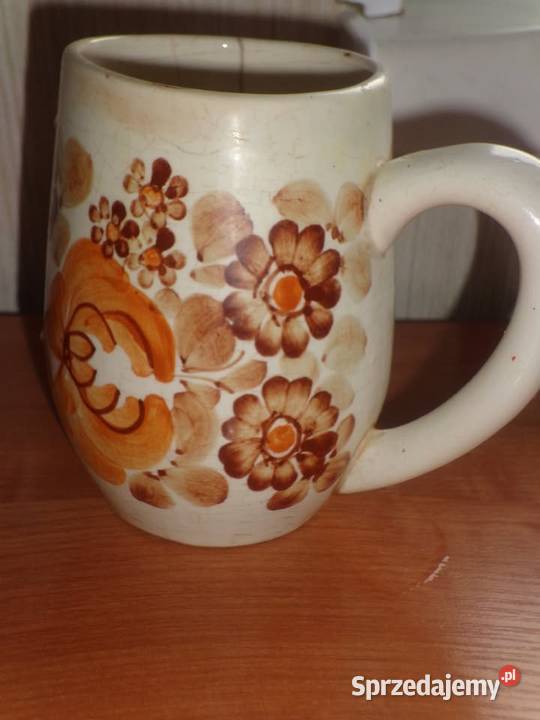 Komplet 2 kuflów kubków Fajans Włocławek PRL Porcelana i szkło Olszówka
