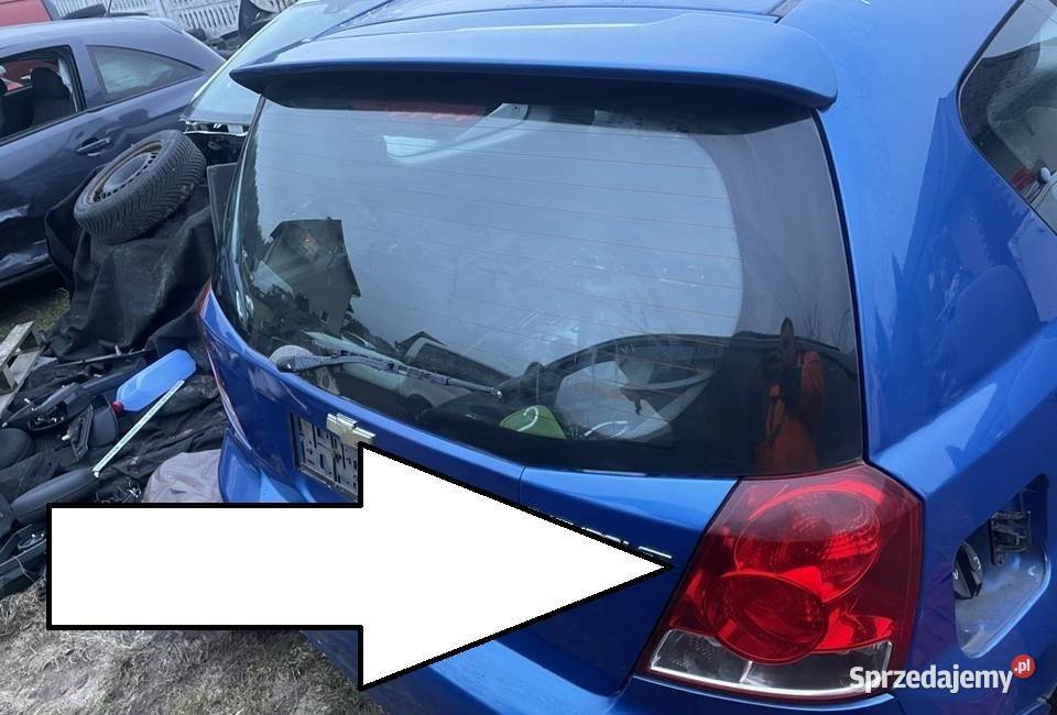 LAMPA PRAWA TYLNA PRAWY TYŁ 3D CHevrolet AVEO Części samochodowe podlaskie Rutki-Kossaki