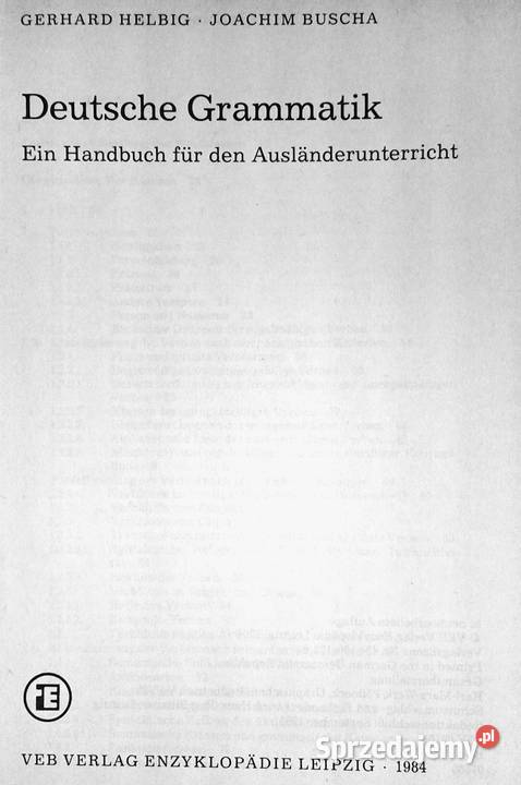 Deutsche Grammatik Gerhard Helbig Joachim Buscha