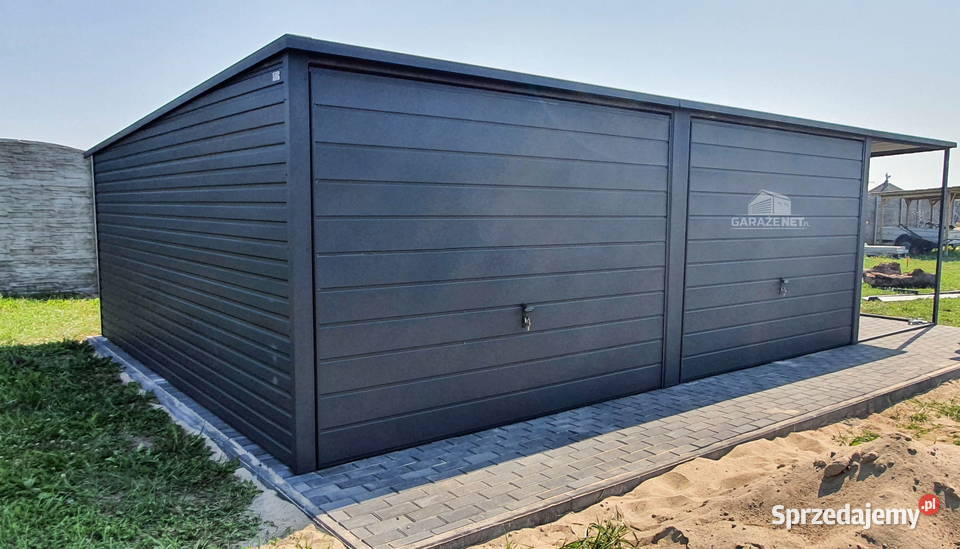 GARAŻ BLASZANY 6M X 5M SPAD TYŁ 2X BRAMA WIATA Łapanów sprzedam