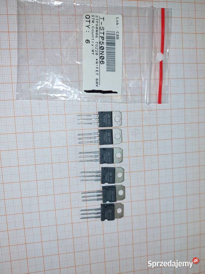 Tranzystor STP50N06 TO220 60V 6 nowe A260 Części i akcesoria Czechowice-Dziedzice