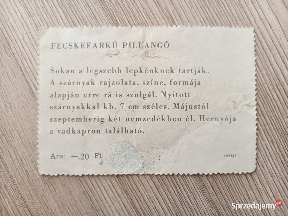Znaczeknaklejka z motylem Węgry Lepke Kraków