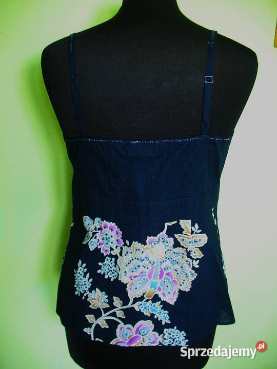 Bluzka w kwiaty 40 L biust 90 kolorowy Bluzki i koszule mazowieckie Siedlce