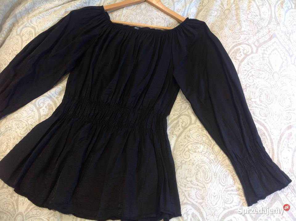 Bluzka Czarna Damska Hiszpanka SM M j Nowa Nowa Sól