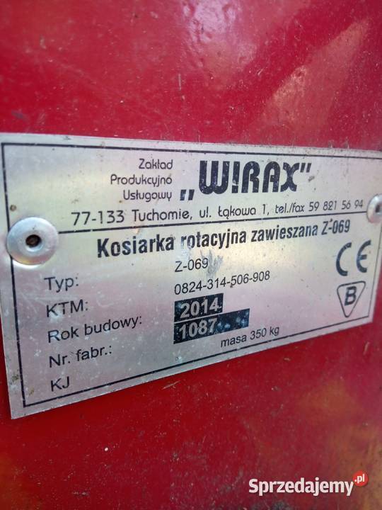 Kosiarka rotacyjna 165m z siłownikiem Baranowo