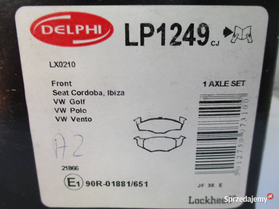 KLOCKI HAMULCOWE DELPHI LP1249 PRZÓD VOLKSWAGEN Łódź