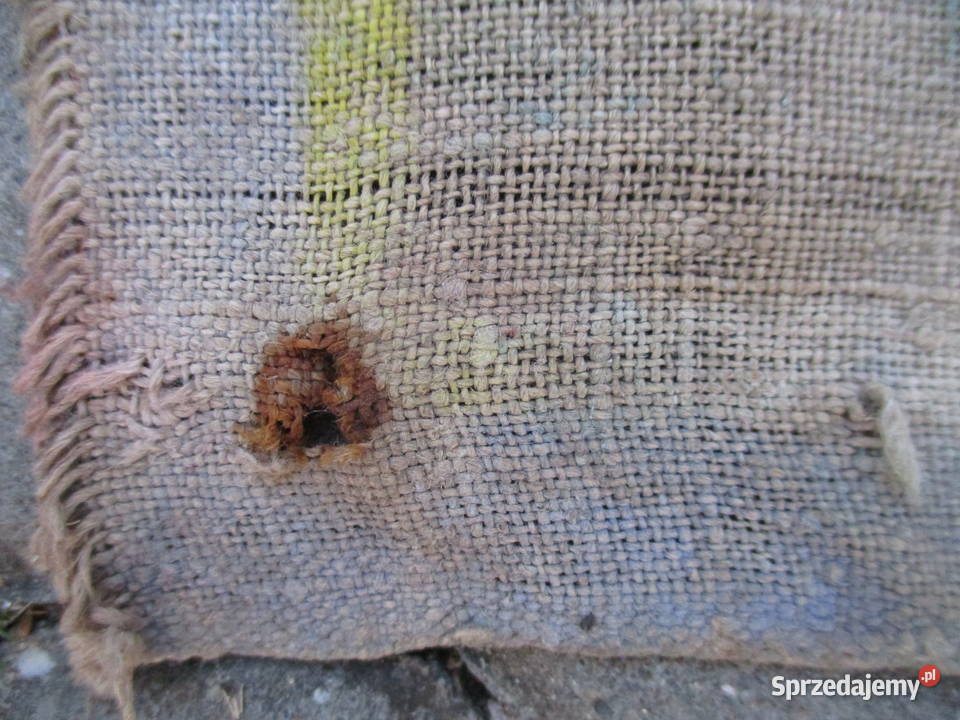 Stara Makata Tapiseria na Lnianym Szarym Płótnie