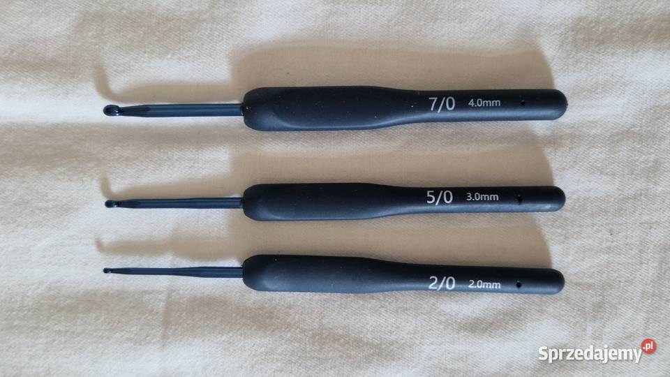 3 stalowe szydełka z silikonowym antypoślizgowym Warszawa