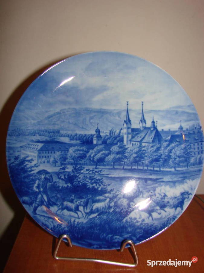 Furstenberg porcelanowy talerz Schloss Corvey Pruszcz Gdański