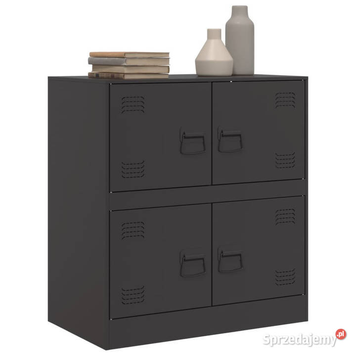 Szafka boczna czarna 67x39x73 stal WM841649