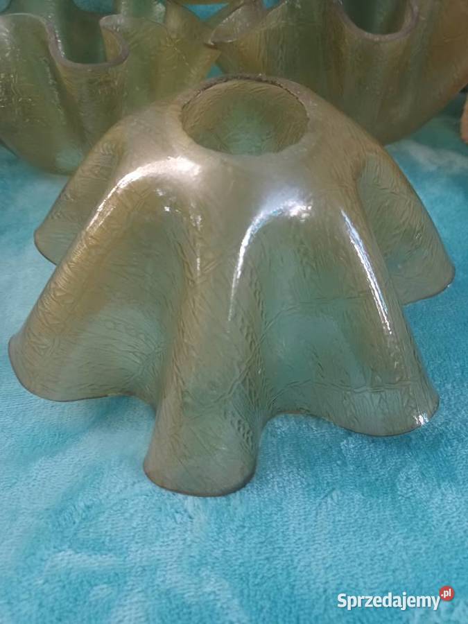 Żółte klosze vintage 5 Porcelana i szkło Łódź