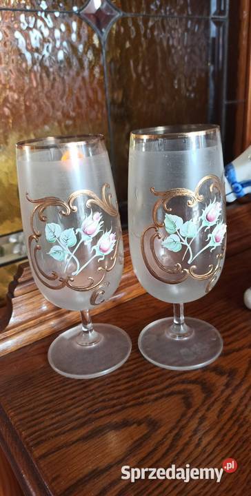 Kieliszek Bohemia Kobaltowe szkło Ręcznie Gdańsk