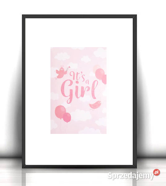 its a girl plakat A4 pudrowy plakat dziewczynki warmińsko-mazurskie Olsztyn