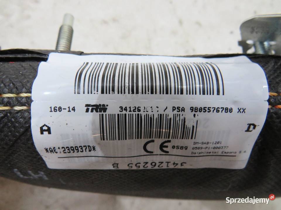 AIRBAG FOTELA LEWA PEUGEOT 308 9805576780