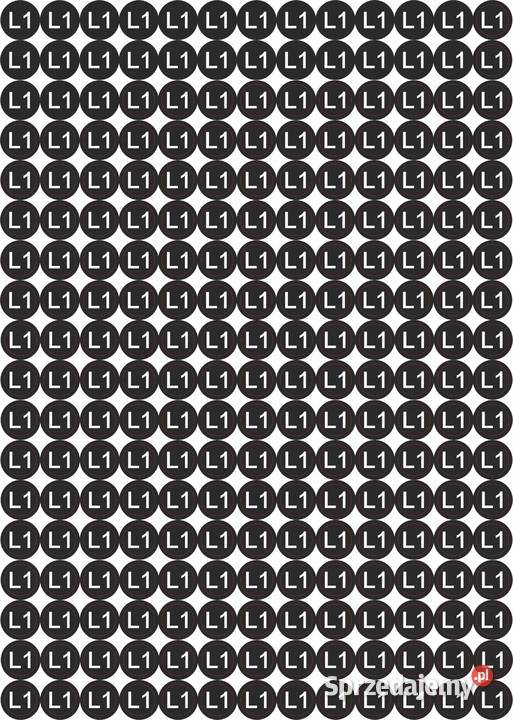 Naklejka faza L1 na rozdzielnice 234 13 mm Kamionna