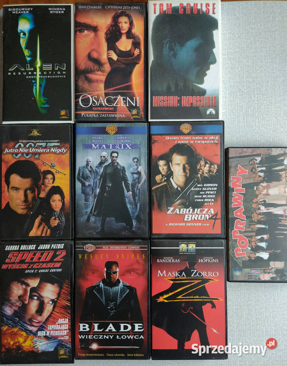 Filmy na oryginalnych kasetach VHS mazowieckie Warszawa