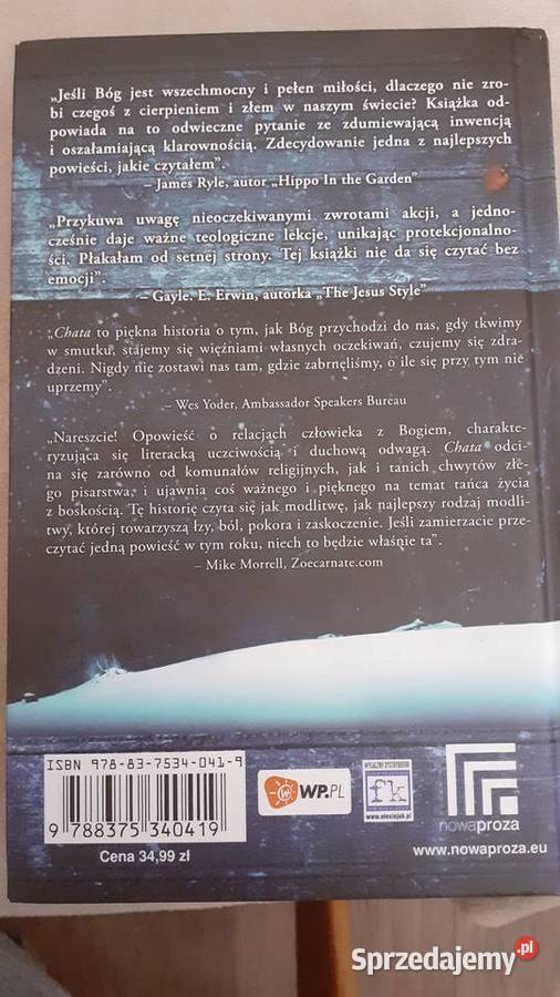 Chata Proza i poezja Kultura i Rozrywka Szczecin sprzedam