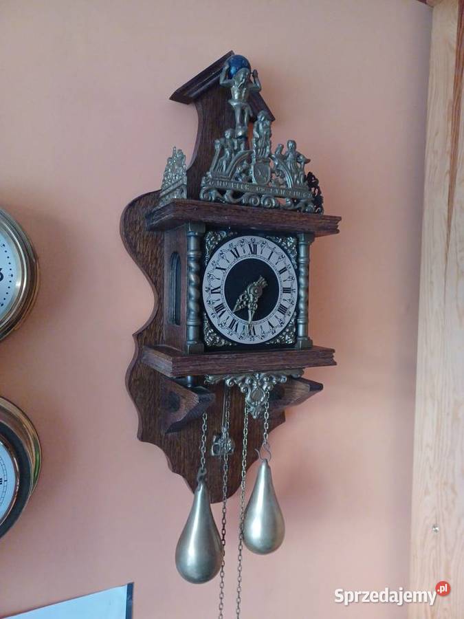 Piękny zegar duży Holender