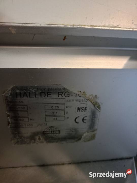 SZATKOWNICA DO WARZYW HALLDE RG100 TARCZE dolnośląskie Wrocław