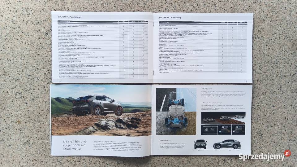SUBARU Solterra Prospekt motoryzacja, transport śląskie