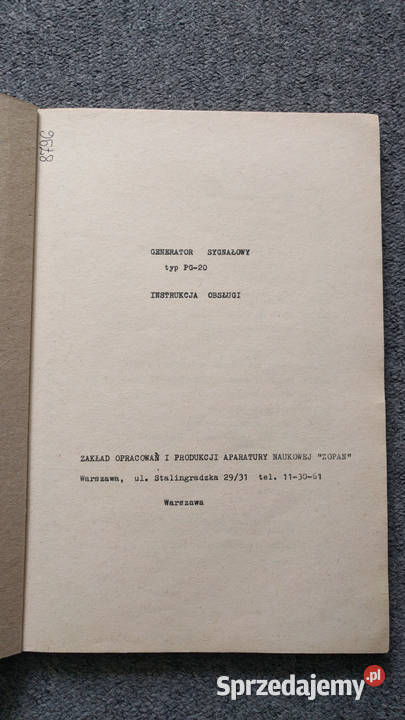 ZOPAN PG20 GENERATOR DTR SPRAWNY Wrocław