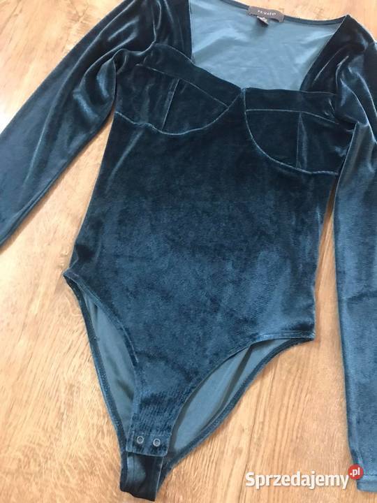 Welurowe body Primark zielony Hajnówka