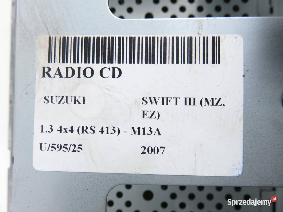 RADIO SUZUKI SWIFT III MZ EZ 3910162J1