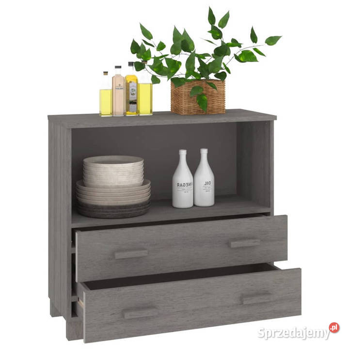 Szafka HAMAR jasnoszara 85x35x80 drewno sosnowe Warszawa