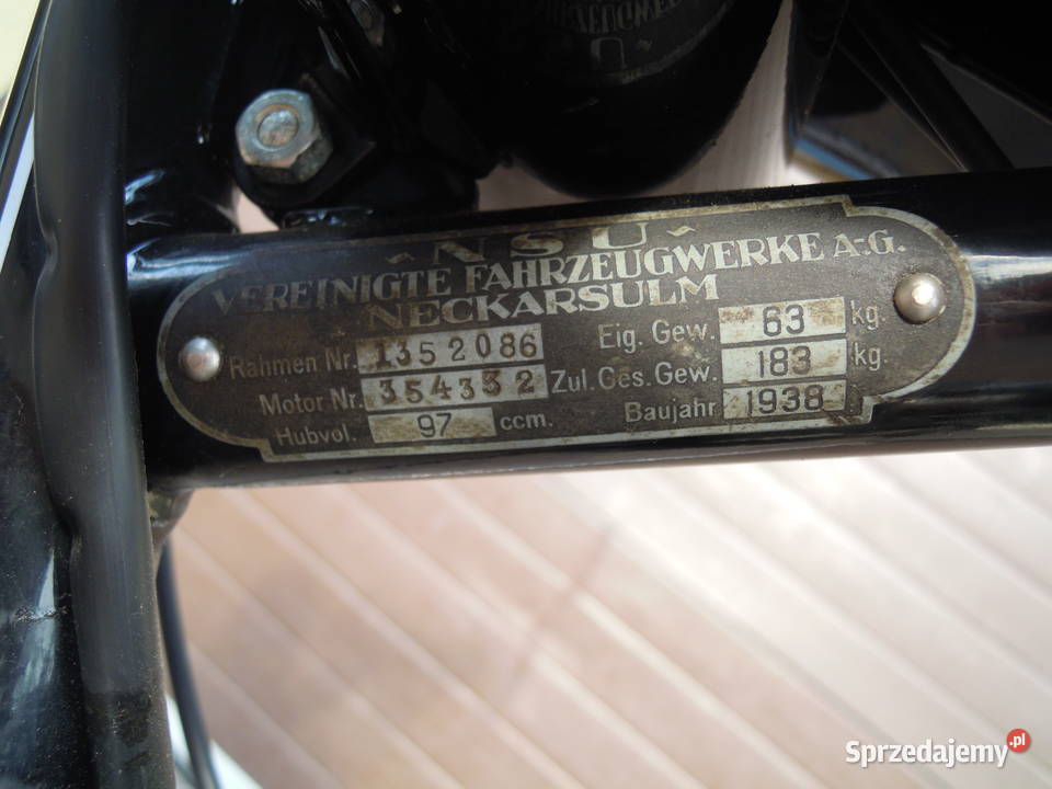 NSU Quick Rok produkcji 1938 śląskie Częstochowa sprzedam