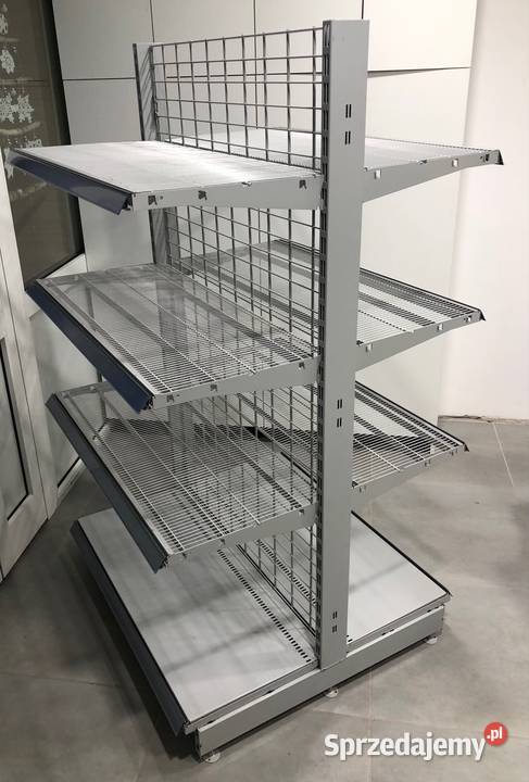 Regał sklepowy metalowy środkowy siatkowy Ostrołęka