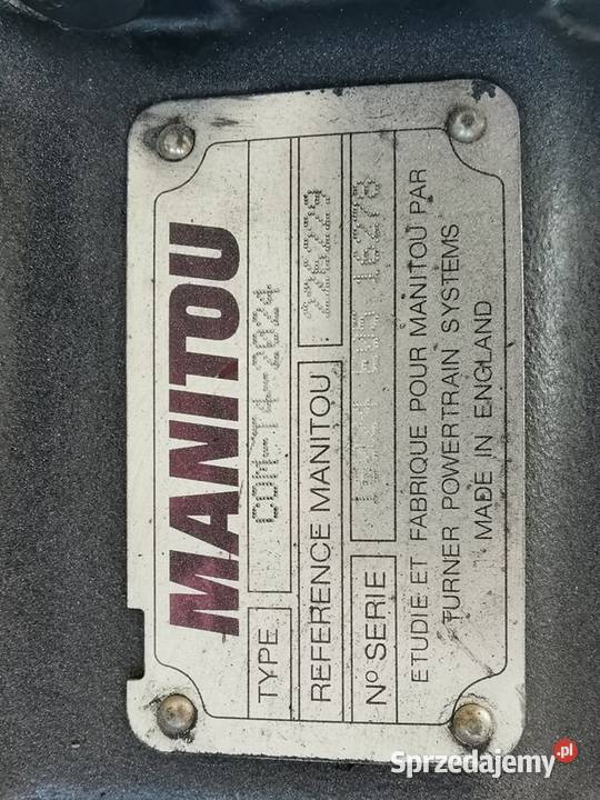 Skrzynia biegów manualna COMT4 2024 Manitou wielkopolskie Wilkowo