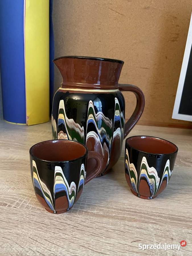 Bułgarska ceramika z lat 70 Dzbanek 6 filiżanek Warszawa sprzedam