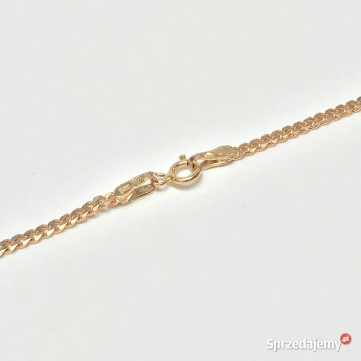 Złoty ŁAŃCUSZEK damski 14K cudowna PANCERKA 50 Naszyjniki Warszawa
