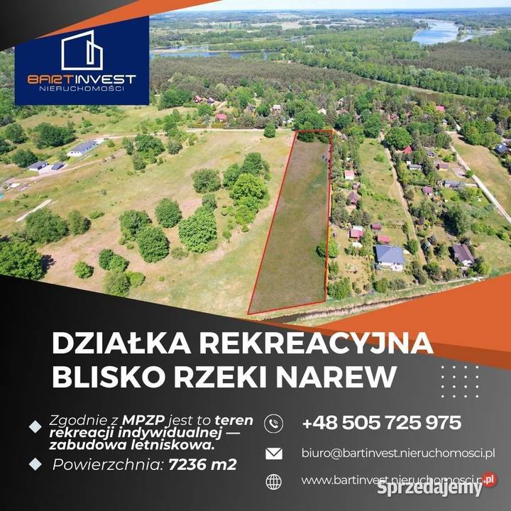 Duża działka rekreacyjna w świetnej lokalizacji 62zł/m2 Sprzedaż mazowieckie Stawinoga