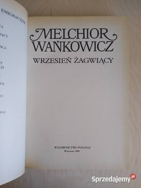 Wrzesień Żagwiący Melchior Wańkowicz twarda