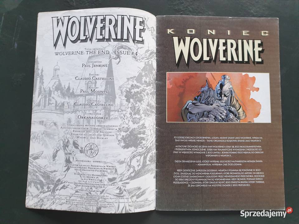 Wolverine Koniec 2 części Mandragora Marvel