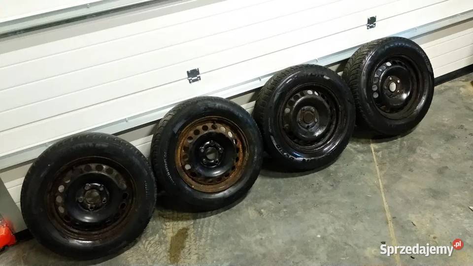Koła Zimowe Stalowe 15 5x112 ET47 z Oponami VW Samochodowe Ostróda