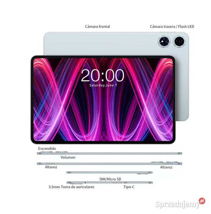Tablet Teclast T60 Plus 12 Android 14 klawiatura Przekątna ekranu 12 małopolskie Chrzanów