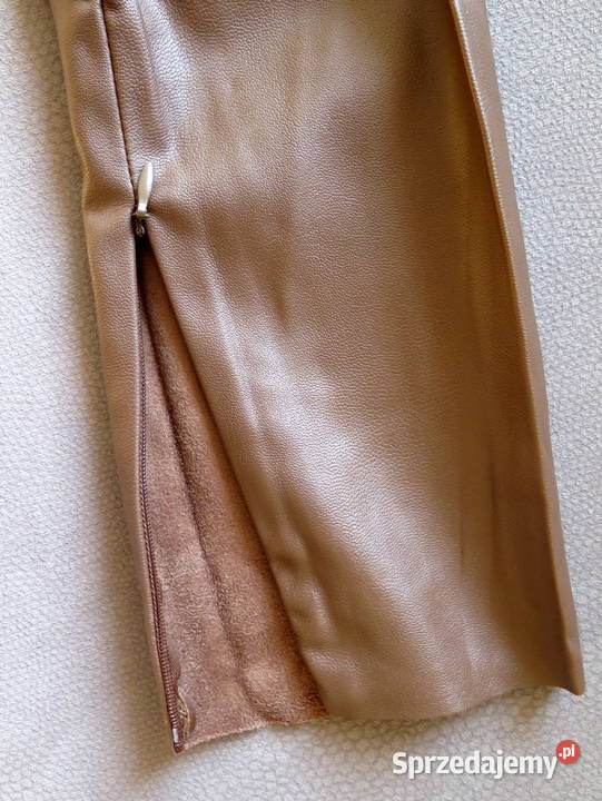 Piękne nowe legginsy z eko skóry r 38 M Bez wzoru Komorniki