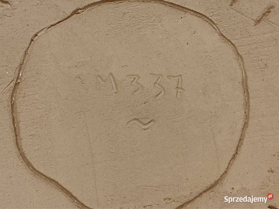 Osłonka Ceramiczna Krówka na Butelke Sygnowana Nowa Sól