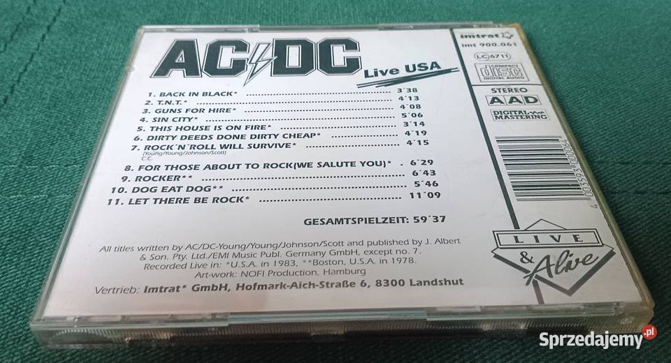 ACDC Live USA rarytas kolekcjonerów Koncert w Zbylitowska Góra