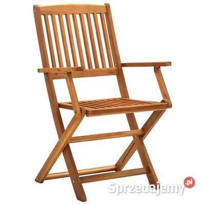 vidaXL Składane krzesła ogrodowe 4 lite drewno Warszawa