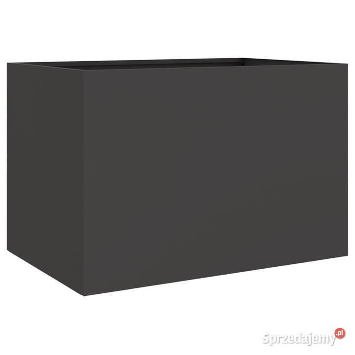Donica czarna 62x40x39 stal WM841595 Donice Warszawa sprzedam