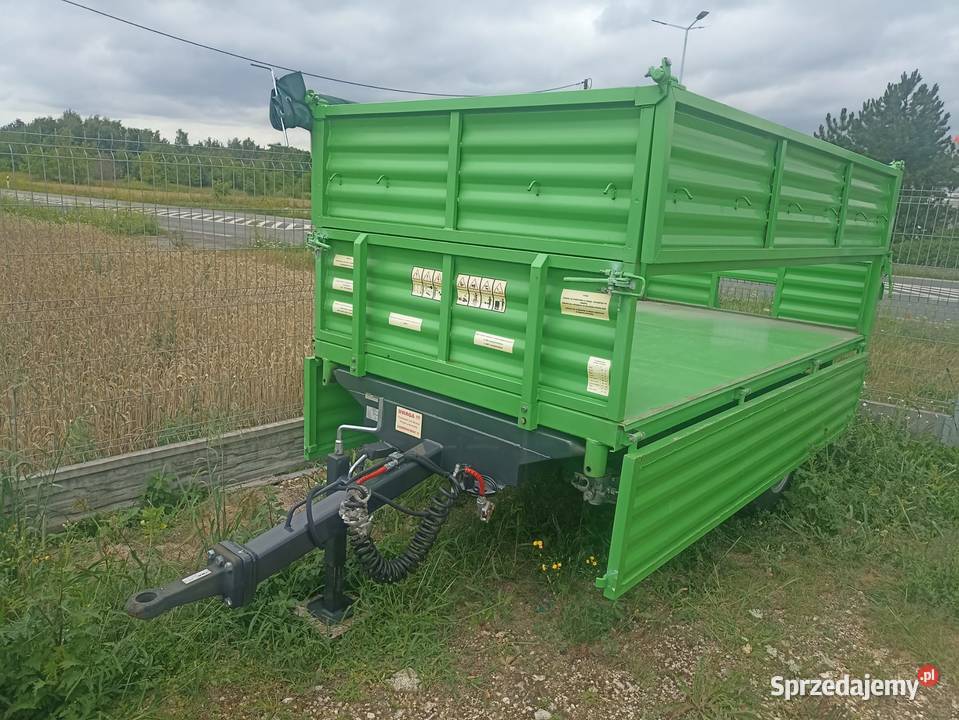 Przyczepa jednoosiowa z kiprem 3 stronnym nieuszkodzony Modliborzyce