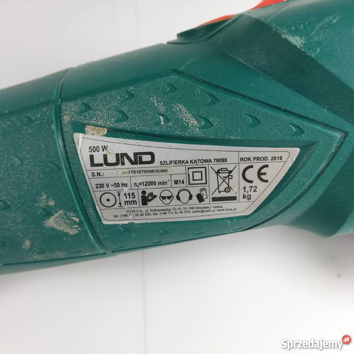 SZLIFIERKA KĄTOWA LUND 79098 LOMBARD PLUS Elektryczne Nowa Sól sprzedam