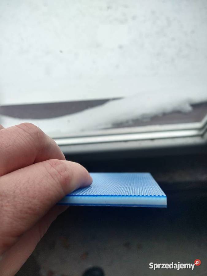 Płytki szklane PRL niebieskie Turek