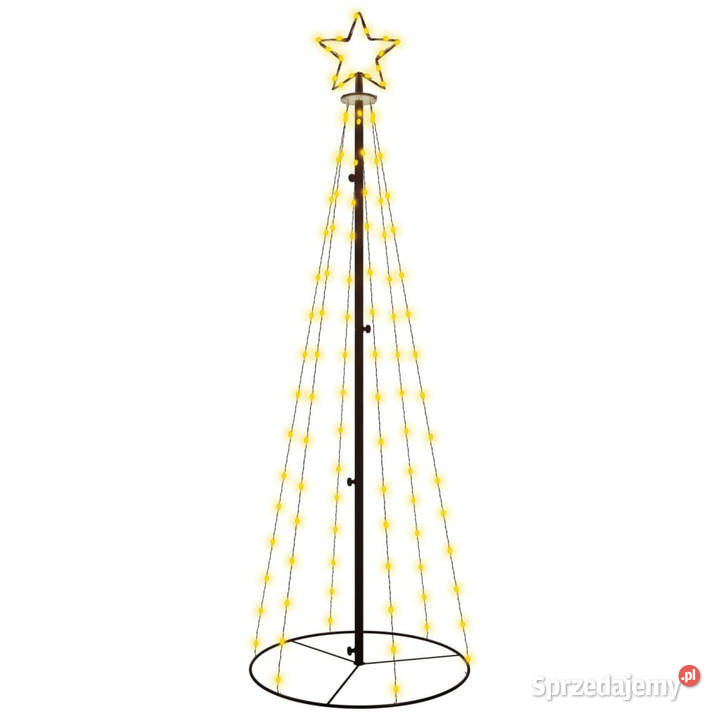 Choinka stożkowa 108 ciepłych białych LED 70x180 Warszawa