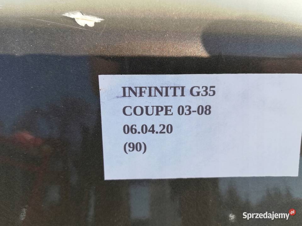 KLAPA BAGAŻNIKA INFINITI G35 COUPE Nowy Tomyśl