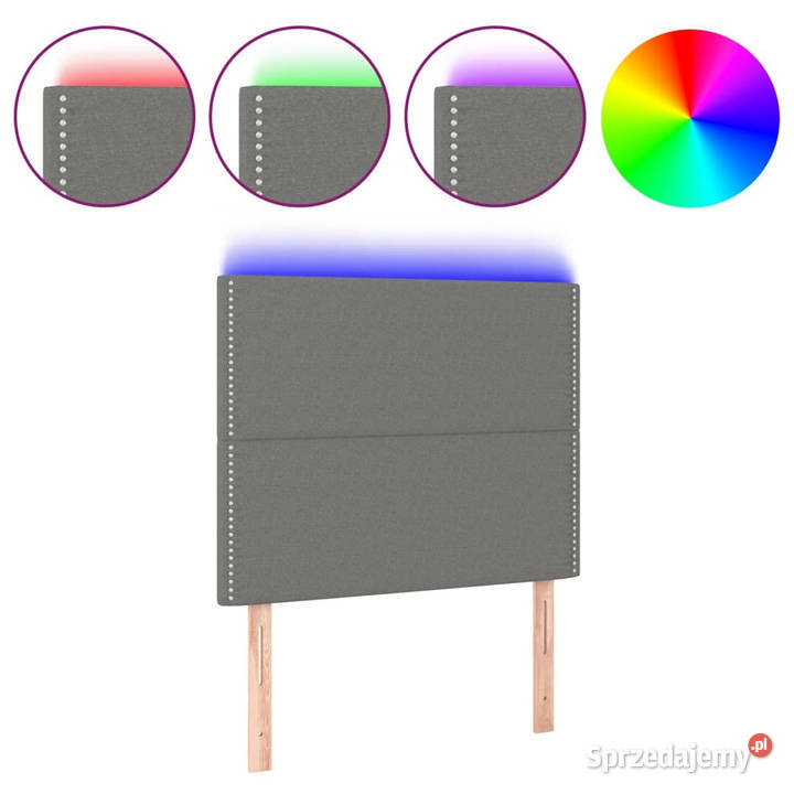 Zagłówek do łóżka z LED ciemnoszary 90x5x118128 Warszawa sprzedam
